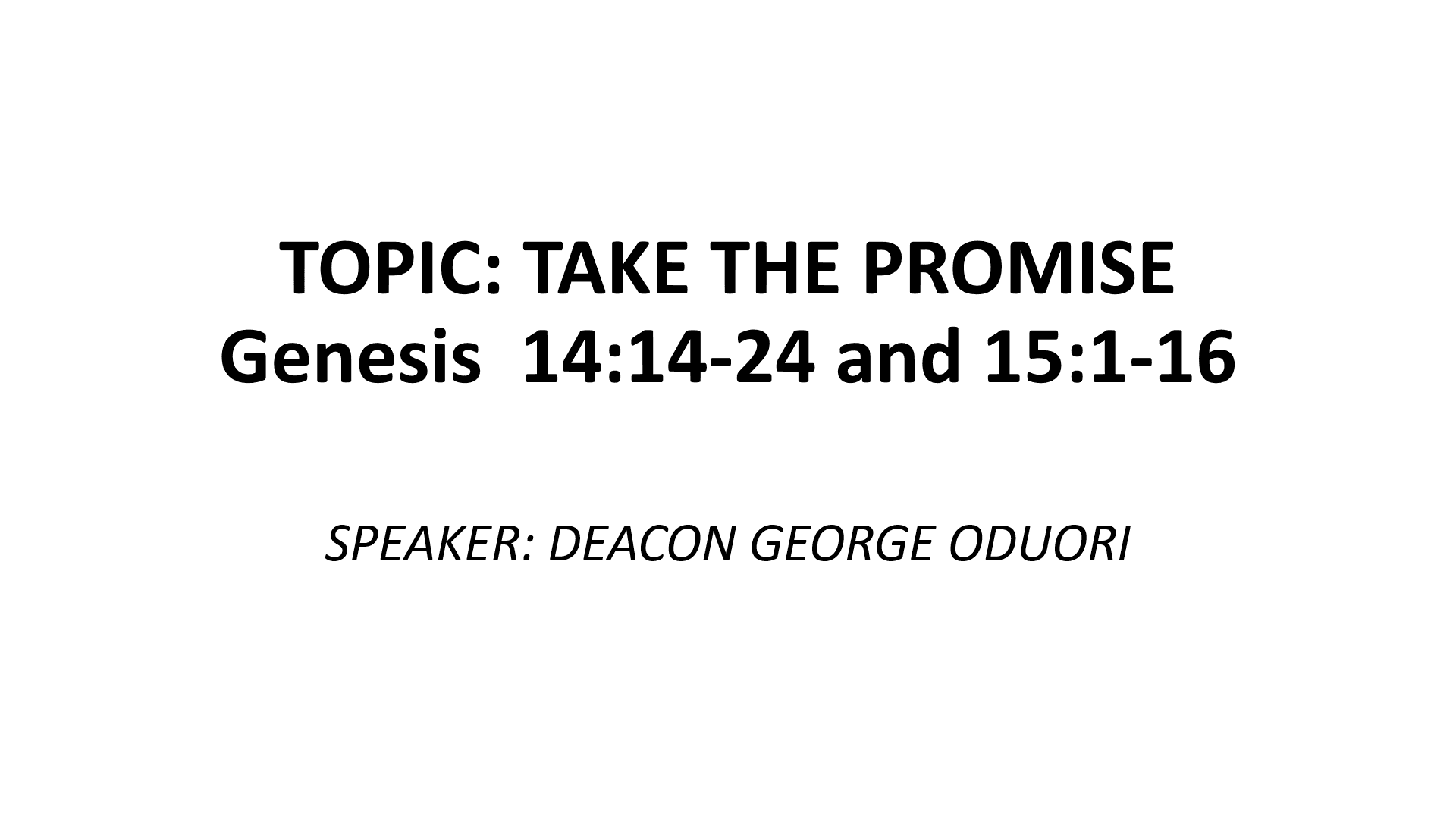 Take the Promise