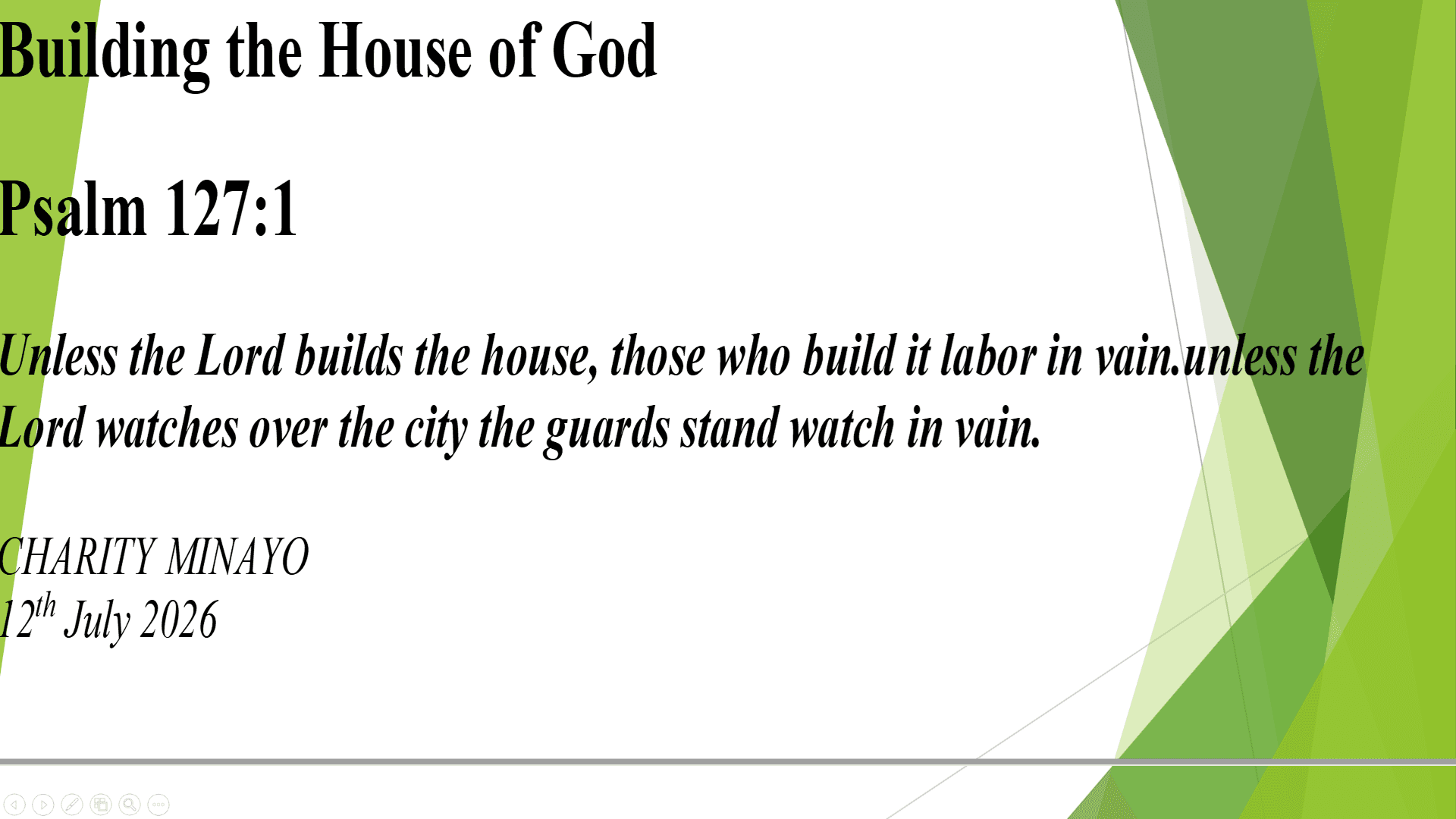 Building the House of God